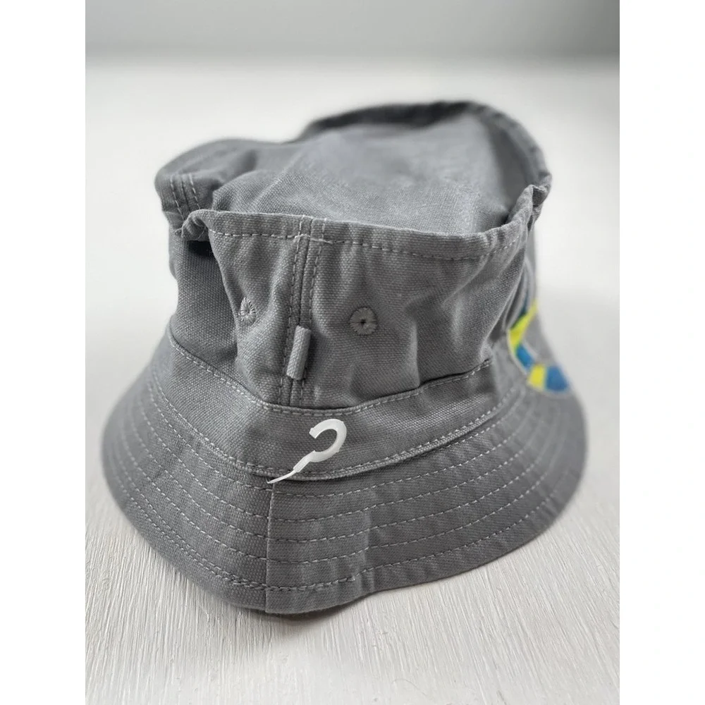 NWT NEW GYMBOREE AHOY BUCKET‎ HAT GRAY SIZE 12-24 MONTHS Toddler Kids PEACE SIGN